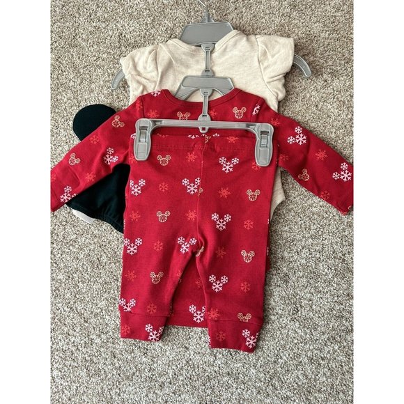 Disney Store Baby Minnie Mouse Body Suit Holiday Set 0-3mo - Picture 6 of 6